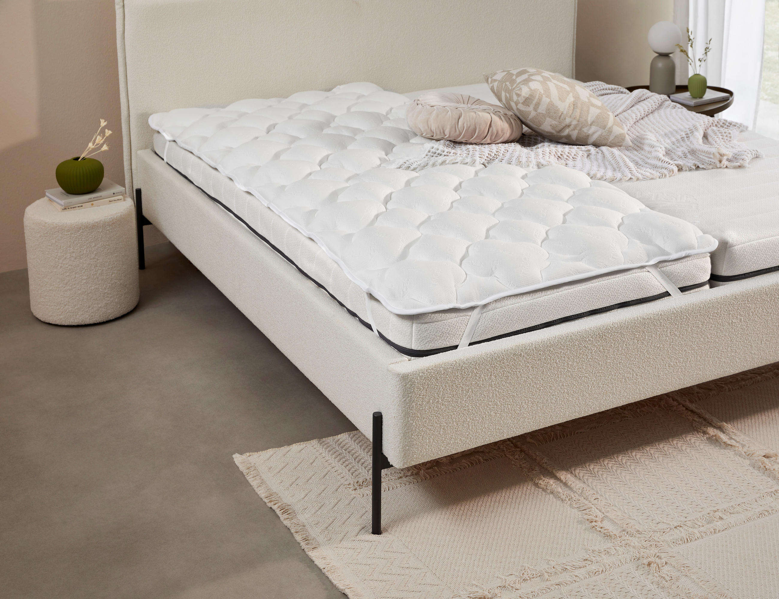 TOPPER Carini Höhe ca. 5.5 cm  - Weiß, Textil (90/200cm) - Sleeptex