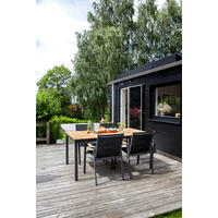 GARTENTISCH 167,5/100/74 cm Holz rechteckig  - Anthrazit/Teakfarben, KONVENTIONELL, Holz/Metall (167,5/100/74cm) - Gardenson