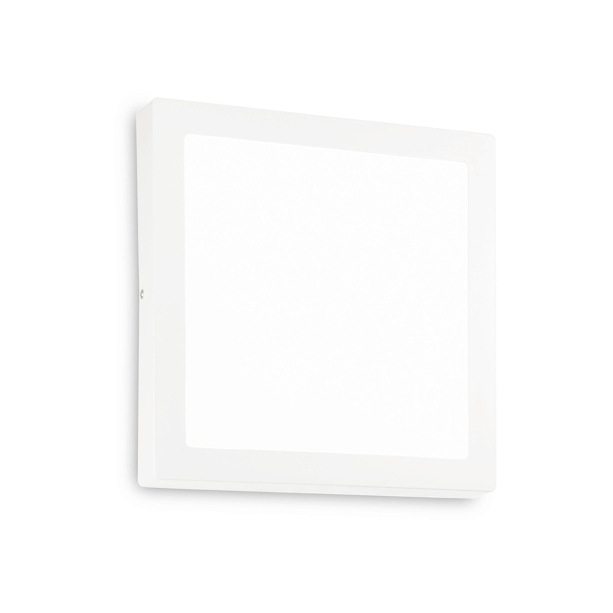 LED-DECKENLEUCHTE Universal Square 40/4 cm   - Weiß, KONVENTIONELL, Kunststoff/Metall (40/4cm) - Ideal Lux