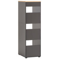 MEHRZWECKSCHRANK 45,10/154,7/60 cm  in Anthrazit, Eichefarben  - Eichefarben/Anthrazit, MODERN, Holzwerkstoff/Kunststoff (45,10/154,7/60cm) - MID.YOU