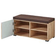 GARDEROBE 6-teilig  in 282/201/40 cm  - Eiche Artisan/Grau, Design, Glas/Holzwerkstoff (282/201/40cm) - Voleo