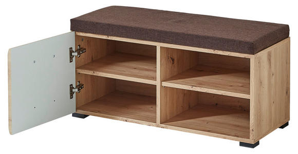 GARDEROBE 6-teilig in 282/201/40 cm - Eiche Artisan/Grau, Design, Glas/Holzwerkstoff (282/201/40cm) - Voleo