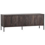 LOWBOARD Esche furniert Schwarz, Dunkelbraun  - Dunkelbraun/Schwarz, Design, Holz/Holzwerkstoff (150/56/44cm) - Ambia Home