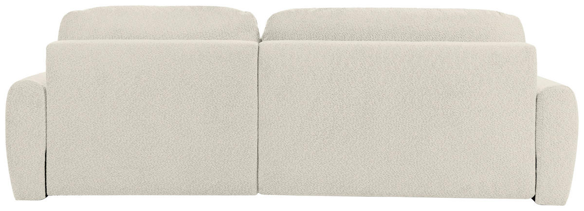 ECKSOFA LUNA Beige Struktur, Bouclé  - Beige/Schwarz, Basics, Kunststoff/Textil (260/161cm) - Livetastic