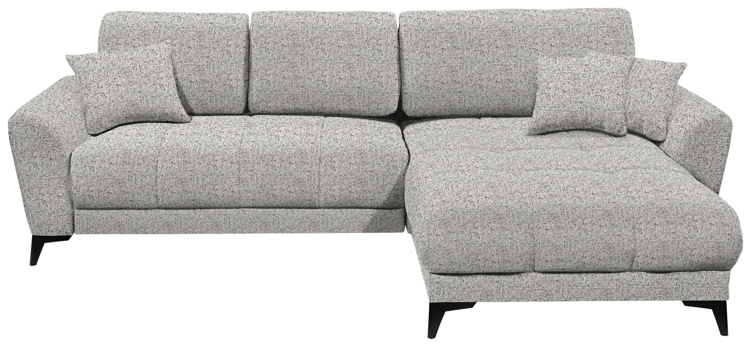 ECKSOFA Greige Webstoff  - Greige/Hellgrau, MODERN, Kunststoff/Textil (281/189cm) - MID.YOU