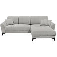 ECKSOFA in Webstoff Greige  - Greige/Hellgrau, MODERN, Kunststoff/Textil (281/189cm) - Carryhome