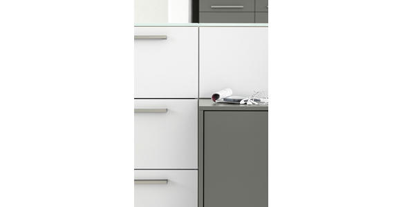 EINBAUKÜCHE - Weiß/Grau, Design, Holzwerkstoff - Dieter Knoll