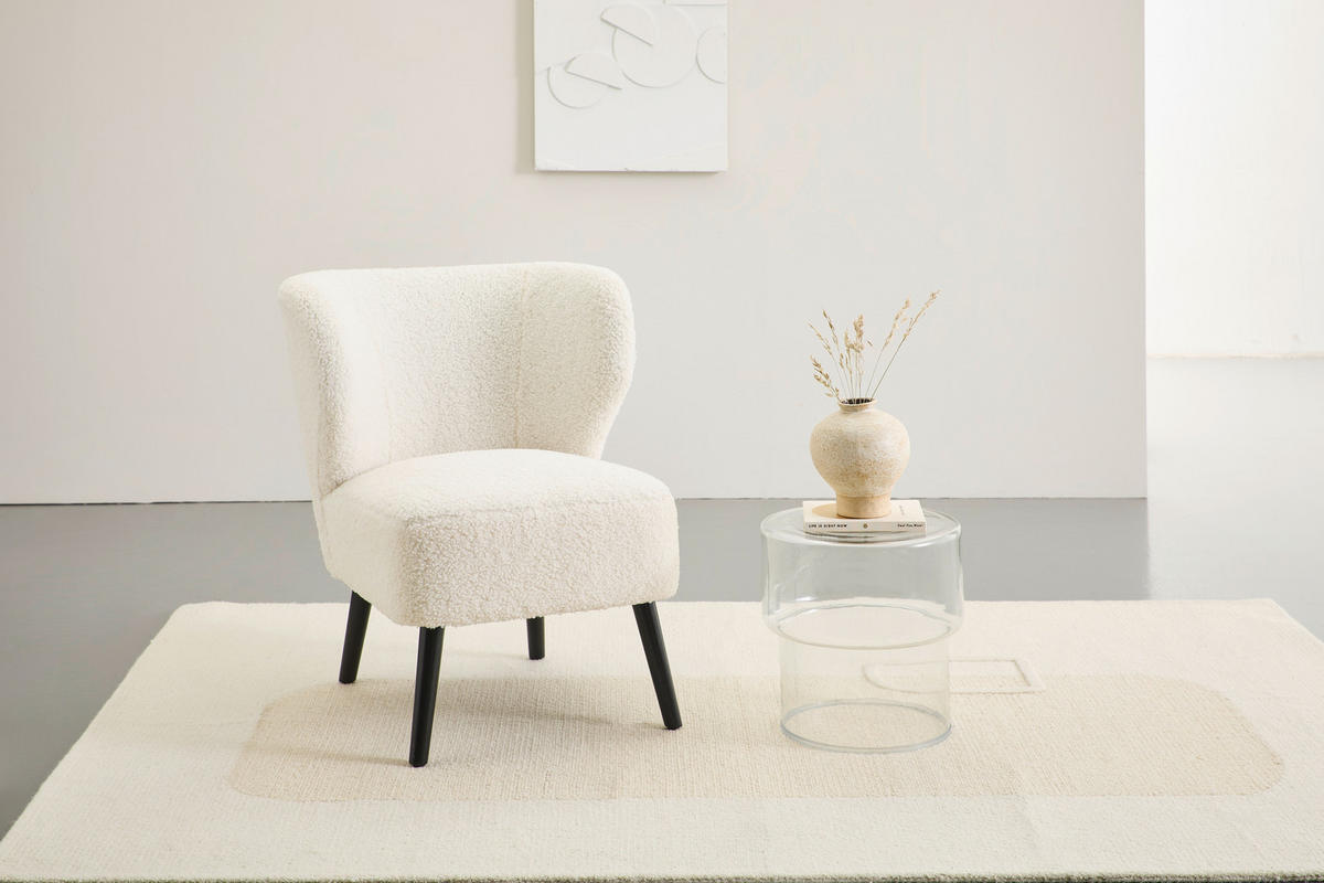FOTEL - fekete/fehér, Design, textil/fa (67/79/72cm) - Carryhome