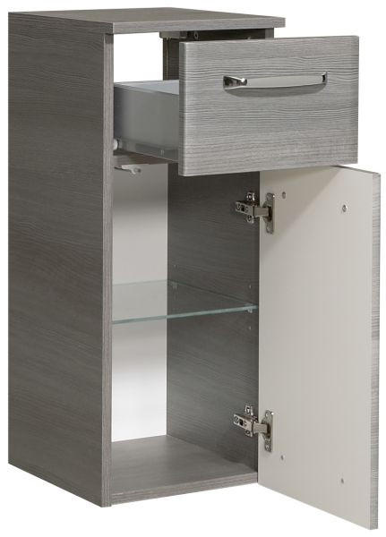 UNTERSCHRANK 30/72/33 cm   - Chromfarben/Graphitfarben, Design, Glas/Holzwerkstoff (30/72/33cm) - Xora