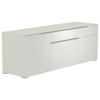 LOWBOARD Weiss, Alufarben  160/58/45 cm  - Weiss/Alufarben, Design, Glas/Holzwerkstoff (160/58/45cm) - Moderano