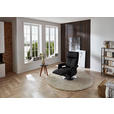 RELAXSESSEL in Leder Schwarz  - Edelstahlfarben/Schwarz, Design, Leder/Metall (78/112/85cm) - Cantus