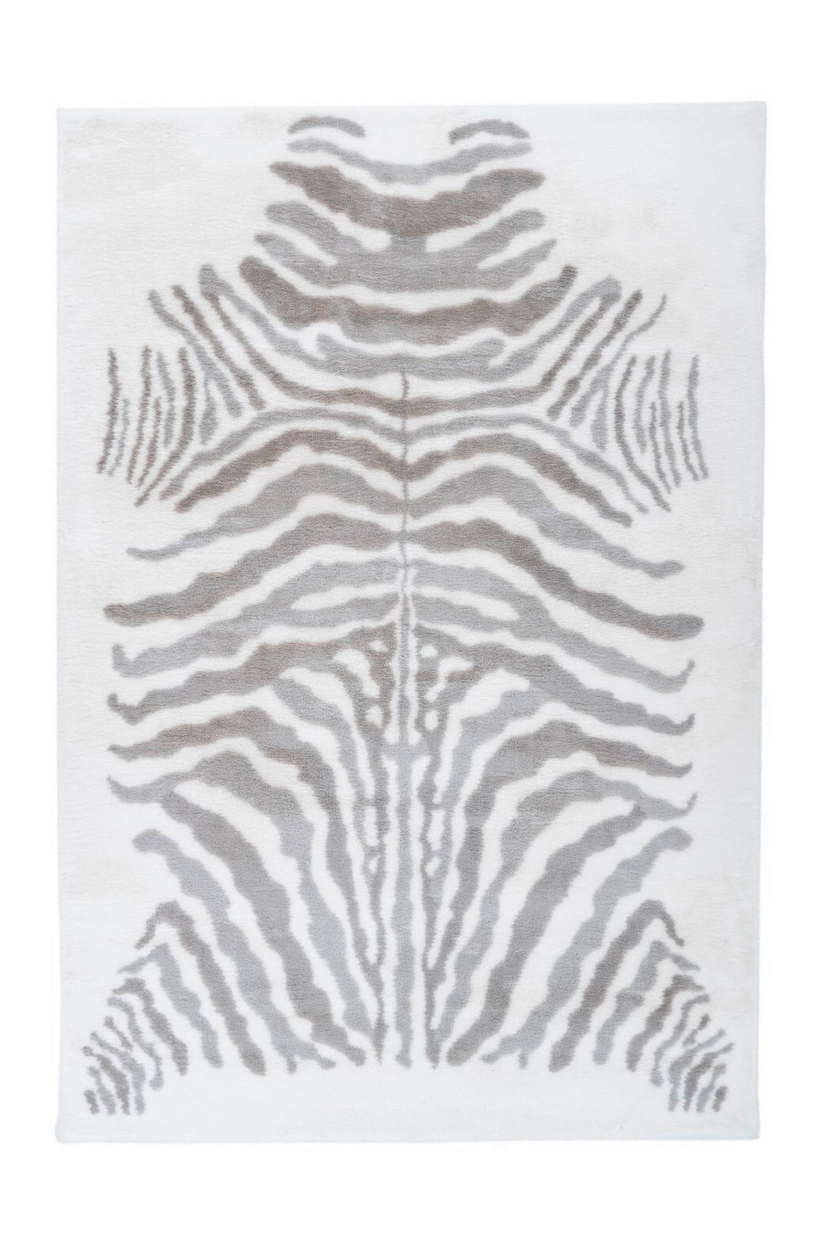 HOCHFLORTEPPICH 120/160 cm Rabbit Animal Grau / Weiß Grau, Weiß  - Weiß/Grau, KONVENTIONELL, Textil (120/160cm)