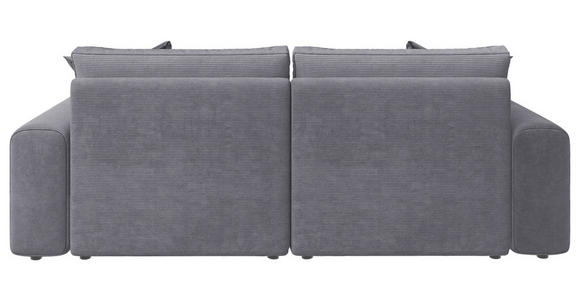 BIGSOFA Cord Dunkelgrau  - Dunkelgrau/Schwarz, MODERN, Kunststoff/Textil (234/93/190cm) - Carryhome