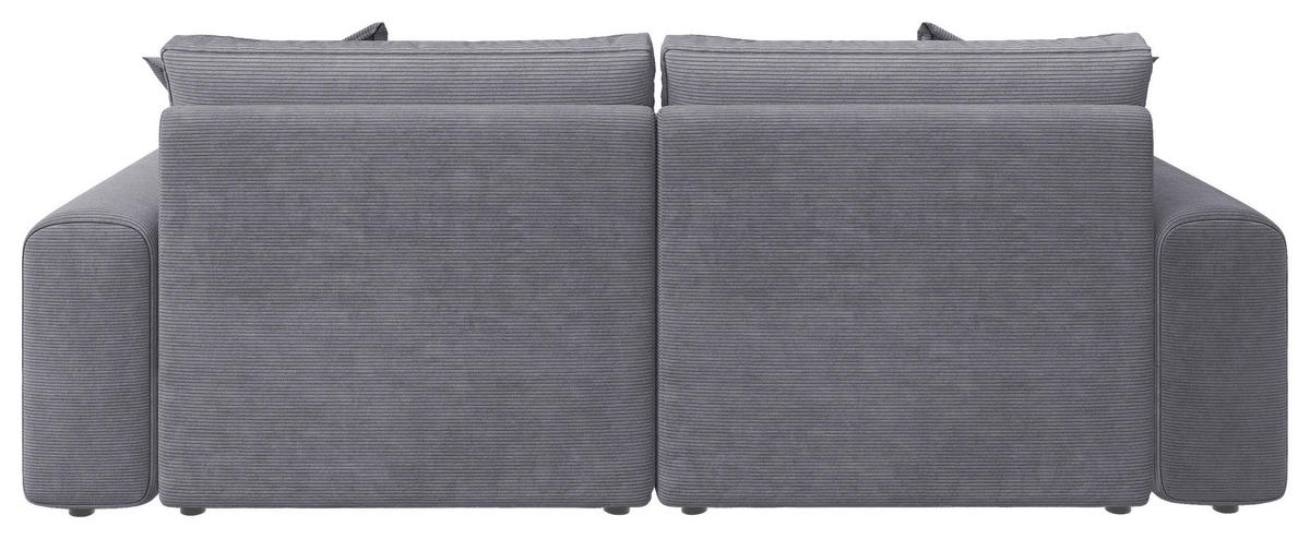 BIGSOFA Cord Dunkelgrau  - Dunkelgrau/Schwarz, MODERN, Kunststoff/Textil (234/93/190cm) - Carryhome