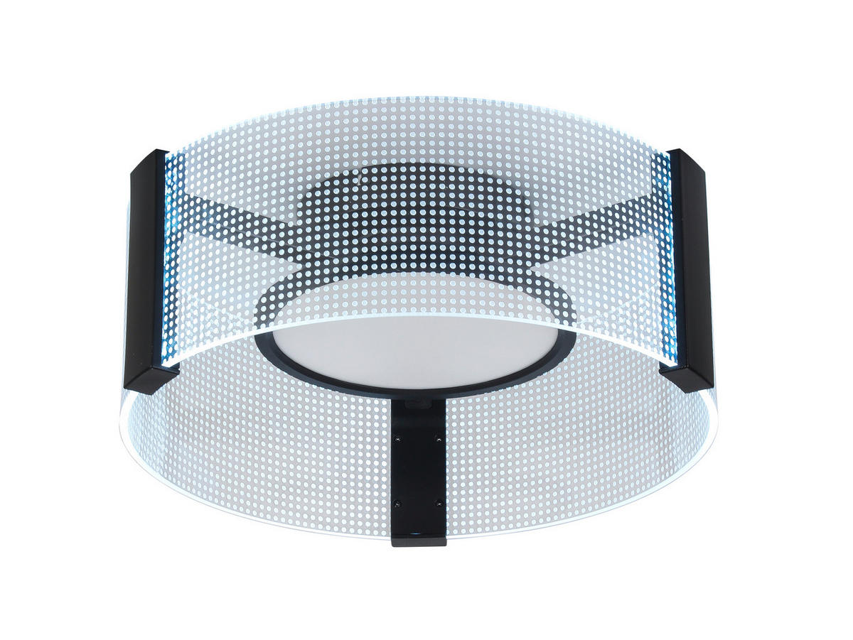 LED-DECKENLEUCHTE 40/16.5 cm   - Transparent/Weiß, Design, Kunststoff/Metall (40/16.5cm) - Novel