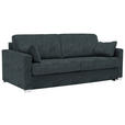 SCHLAFSOFA  in Webstoff Anthrazit  - Chromfarben/Anthrazit, KONVENTIONELL, Textil/Metall (208/86/97cm) - Novel