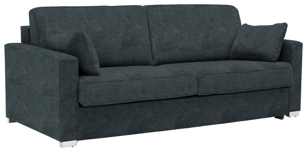SCHLAFSOFA in Textil Anthrazit  - Chromfarben/Anthrazit, Konventionell, Textil/Metall (208/86/97cm) - Novel