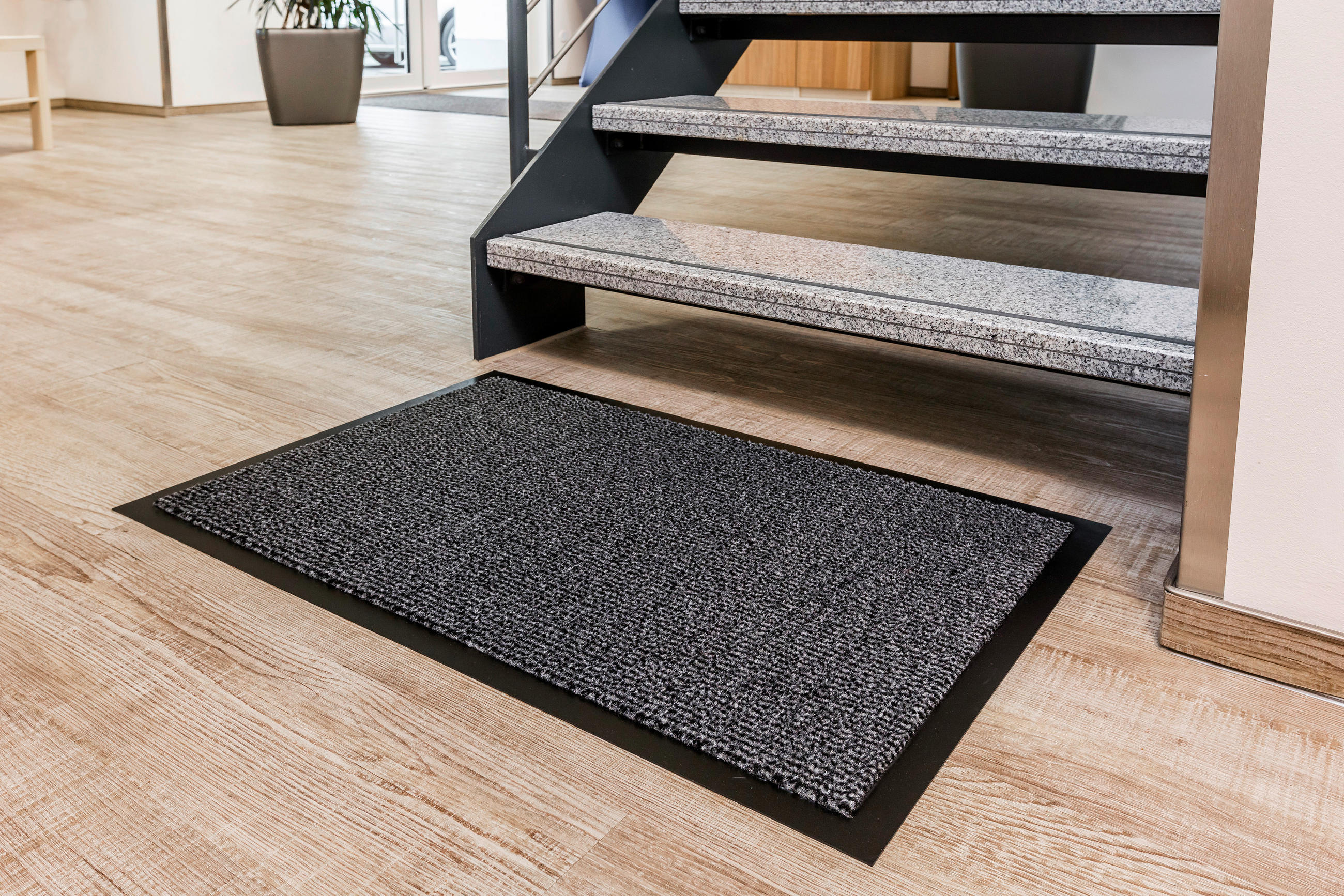FUSSMATTE - Grau, Basics, Kunststoff (40/60cm)