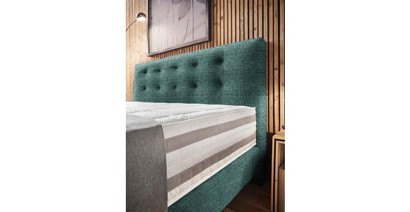 BOXSPRINGBETT 180/200 cm in Grün - Grün, KONVENTIONELL, Holz/Textil (180/200cm) - Dieter Knoll