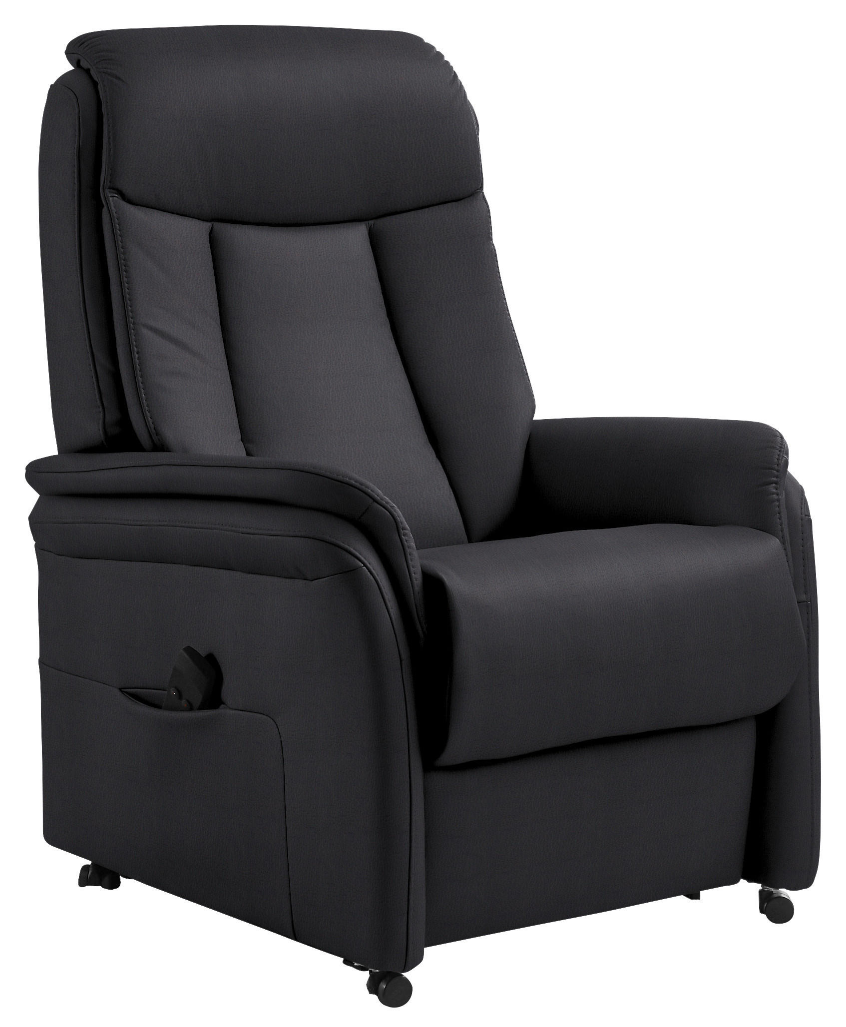 FERNSEHSESSEL in Schwarz  - Schwarz, Konventionell, Leder/Kunststoff (74/107/84cm) - Valdera