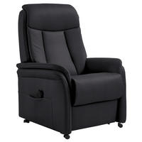 FERNSEHSESSEL in Schwarz  - Schwarz, Konventionell, Leder/Kunststoff (74/107/84cm) - Valdera