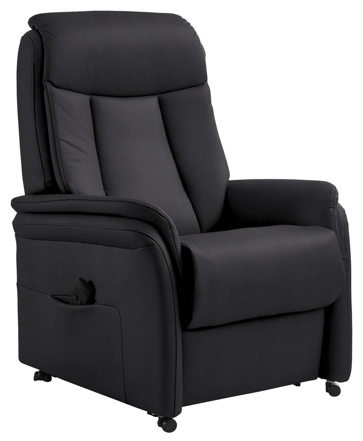 FERNSEHSESSEL in Schwarz  - Schwarz, Konventionell, Leder/Kunststoff (74/107/84cm) - Valdera