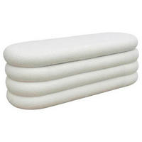 TRUHENBANK in Holz, Textil 120/42/42 cm  - Weiß, LIFESTYLE, Holz/Textil (120/42/42cm) - Xora