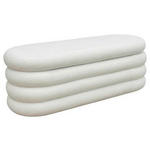 TRUHENBANK 120/42/42 cm Webpelz Weiß Pappel Sperrholz  - Weiß, LIFESTYLE, Holz/Textil (120/42/42cm) - Xora
