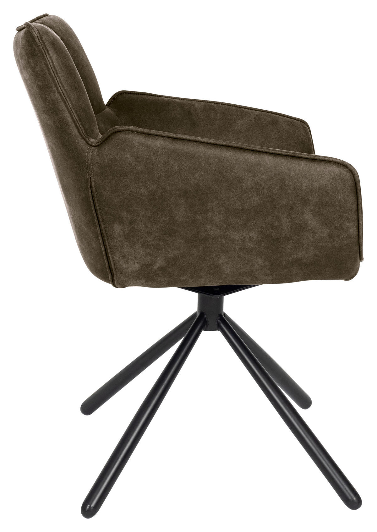ARMLEHNSTUHL  in Mikrofaser  - Taupe/Schwarz, Design, Textil/Metall (60/84/65cm) - SetOne by Musterring