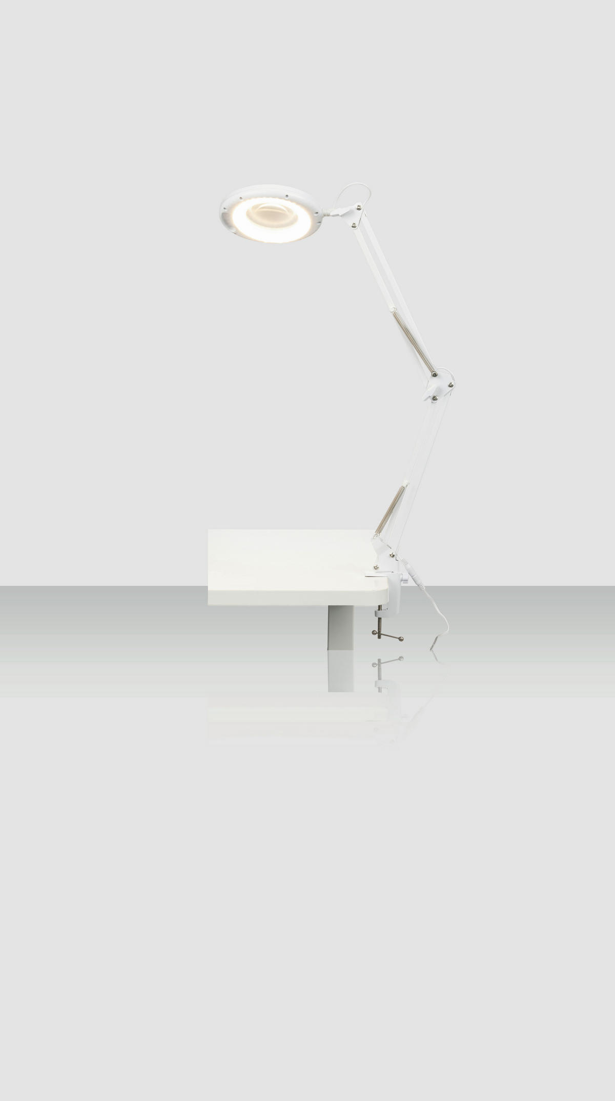 SKRIVBORDSLAMPA Lupus 60/15,8/33 cm   - vit, Basics, metall/plast (60/15,8/33cm) - Novel