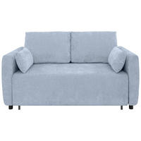 SCHLAFSOFA Chenille Hellblau  - Schwarz/Hellblau, KONVENTIONELL, Kunststoff/Textil (161/90/108cm) - Carryhome
