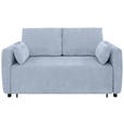 SCHLAFSOFA Chenille Hellblau  - Schwarz/Hellblau, KONVENTIONELL, Kunststoff/Textil (161/90/108cm) - Carryhome