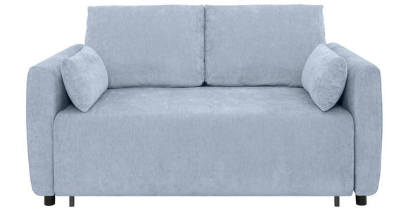 SCHLAFSOFA Chenille Hellblau  - Schwarz/Hellblau, KONVENTIONELL, Kunststoff/Textil (161/90/108cm) - Carryhome