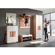 GARDEROBENBANK  in 88/44/42 cm  - Buchefarben/Weiß, MODERN, Leder/Holz (88/44/42cm) - Linea Natura