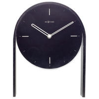 TISCHUHR Schwarz 21/27/6,5 cm  - Schwarz, Basics, Glas/Holz (21/27/6,5cm) - Nextime