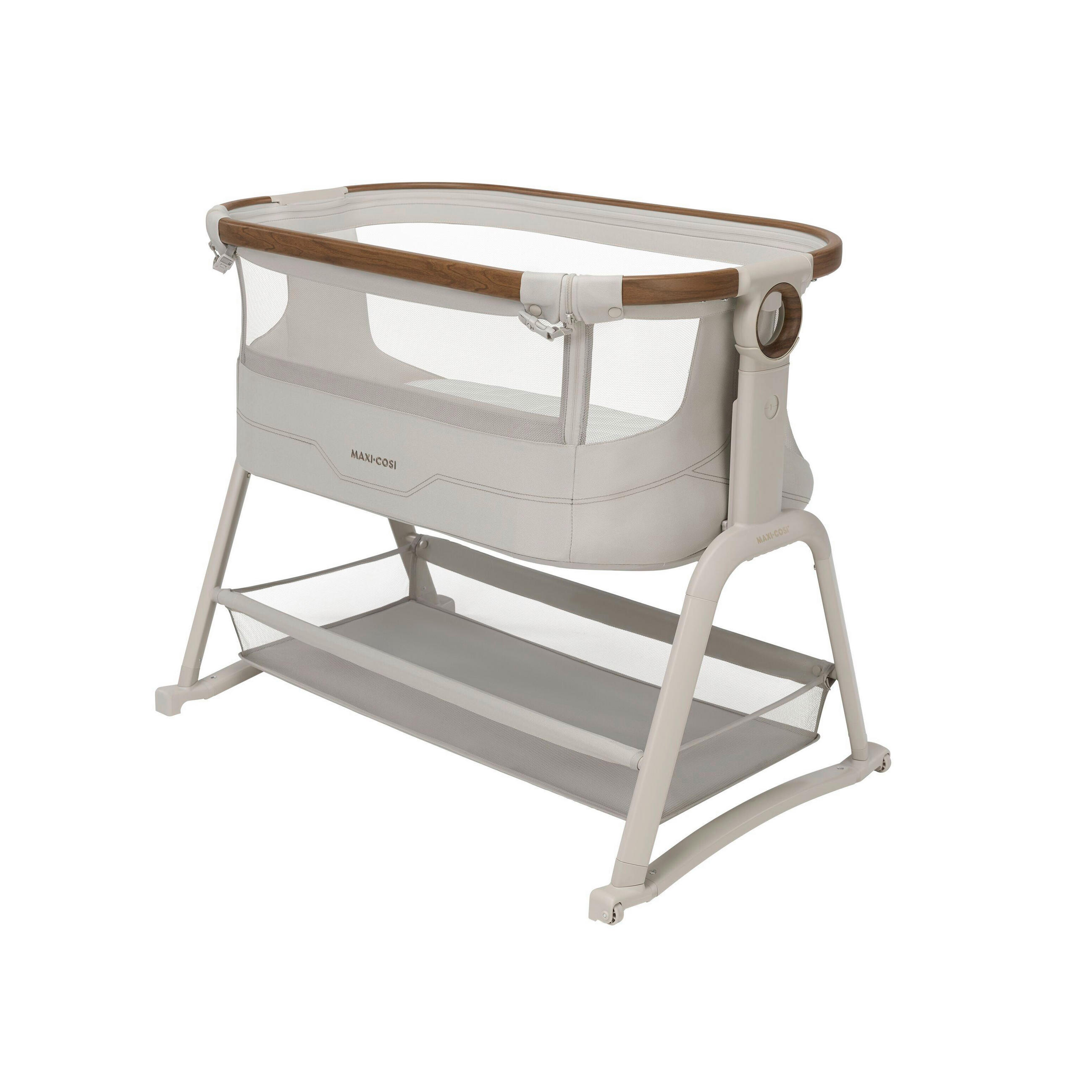 BEISTELLBETT Iora Plus  - Creme, Basics, Naturmaterialien/Kunststoff (61,3/68,3-77,4/91cm) - Maxi-Cosi