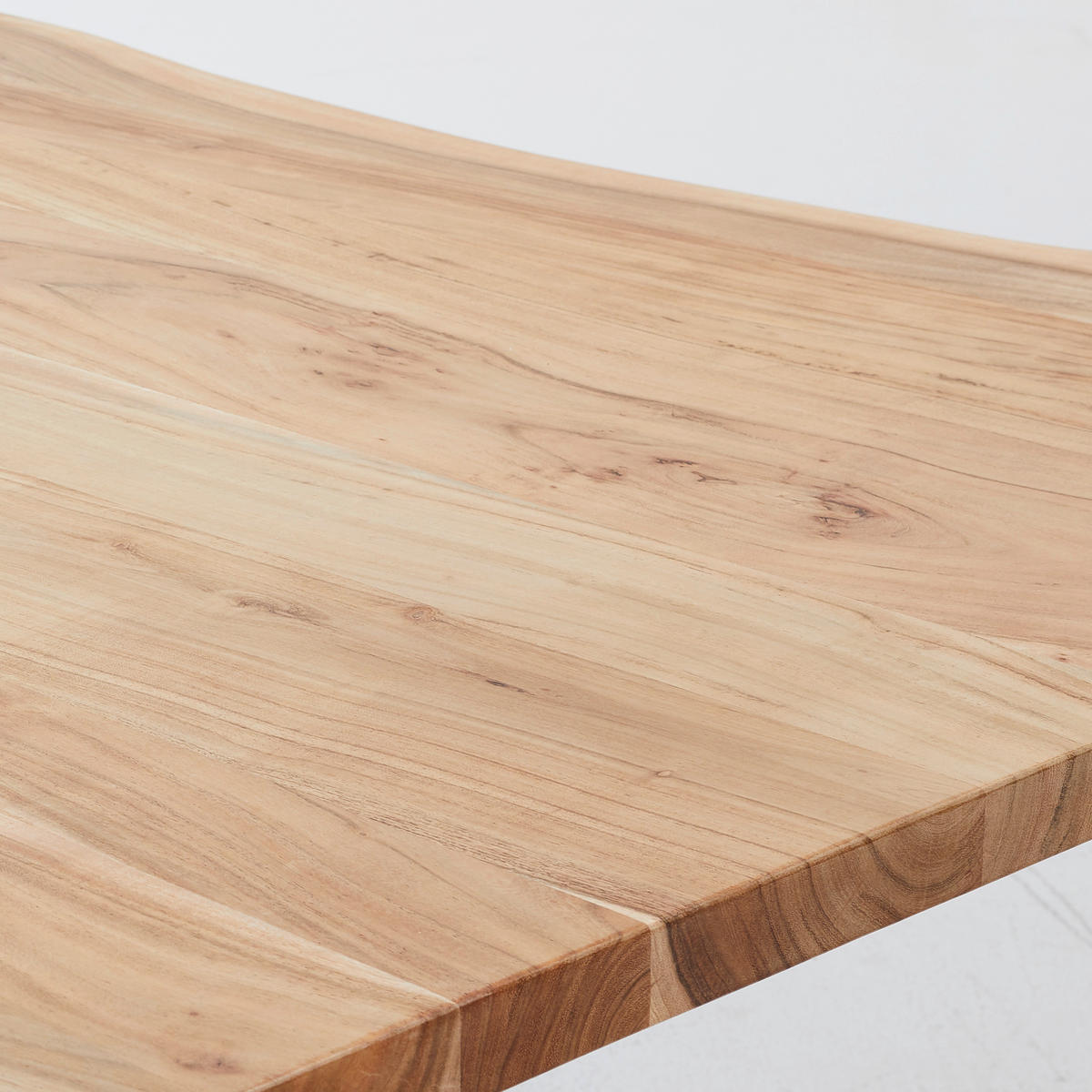 ESSTISCH Akazie vollmassiv rechteckig Schwarz, Akaziefarben  - Schwarz/Akaziefarben, MODERN, Holz/Metall (200/100/76cm) - Livetastic