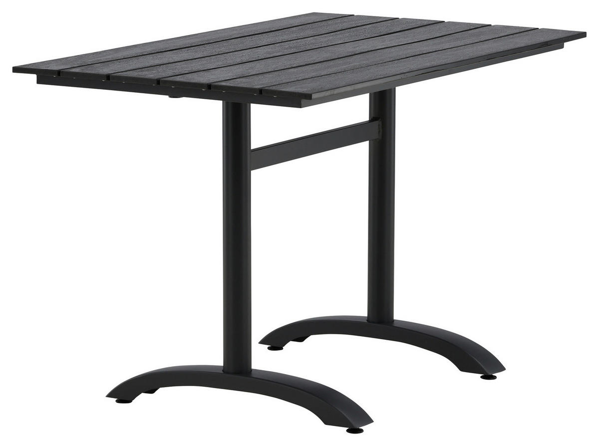 UTEBORD metall rektangulär  - svart, Klassisk, metall (120/70/74cm) - Gardenson