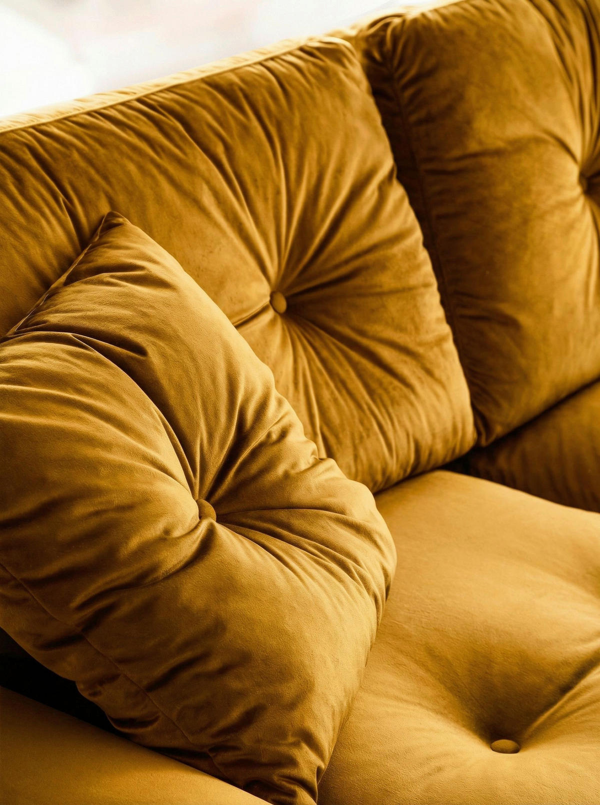 ECKSOFA Eckteil  TOKIO-2S.REC Senfgelb Samt  - Senfgelb, MODERN, Holz/Textil (275/157cm) - MID.YOU