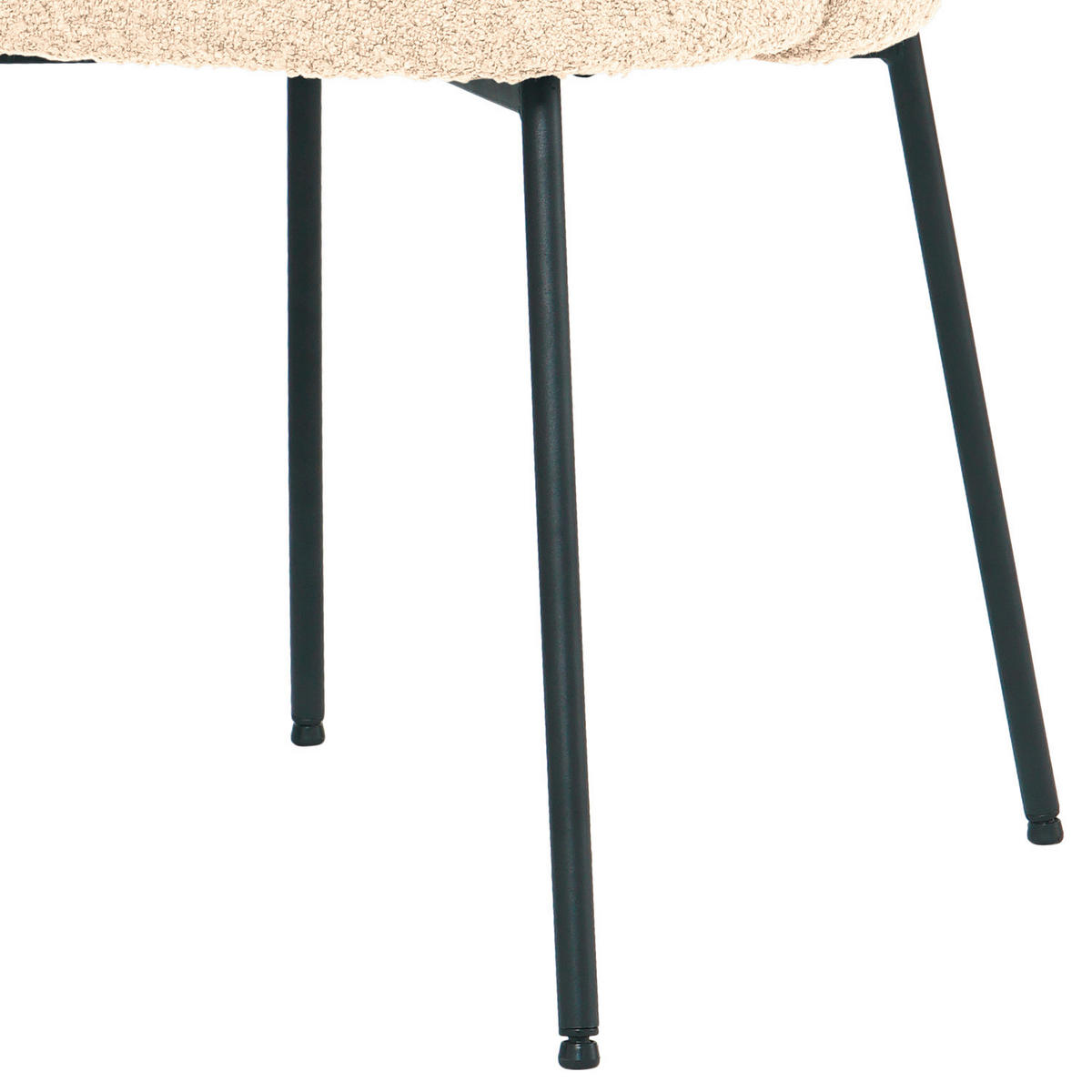 STUHL - Schwarz/Weiß, LIFESTYLE, Textil/Metall (50/84/53cm) - home24