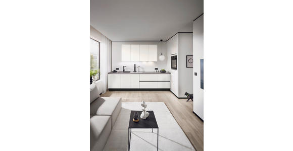 EINBAUKÜCHE   - Weiß Hochglanz/Weiß, Design, Holzwerkstoff - Xora