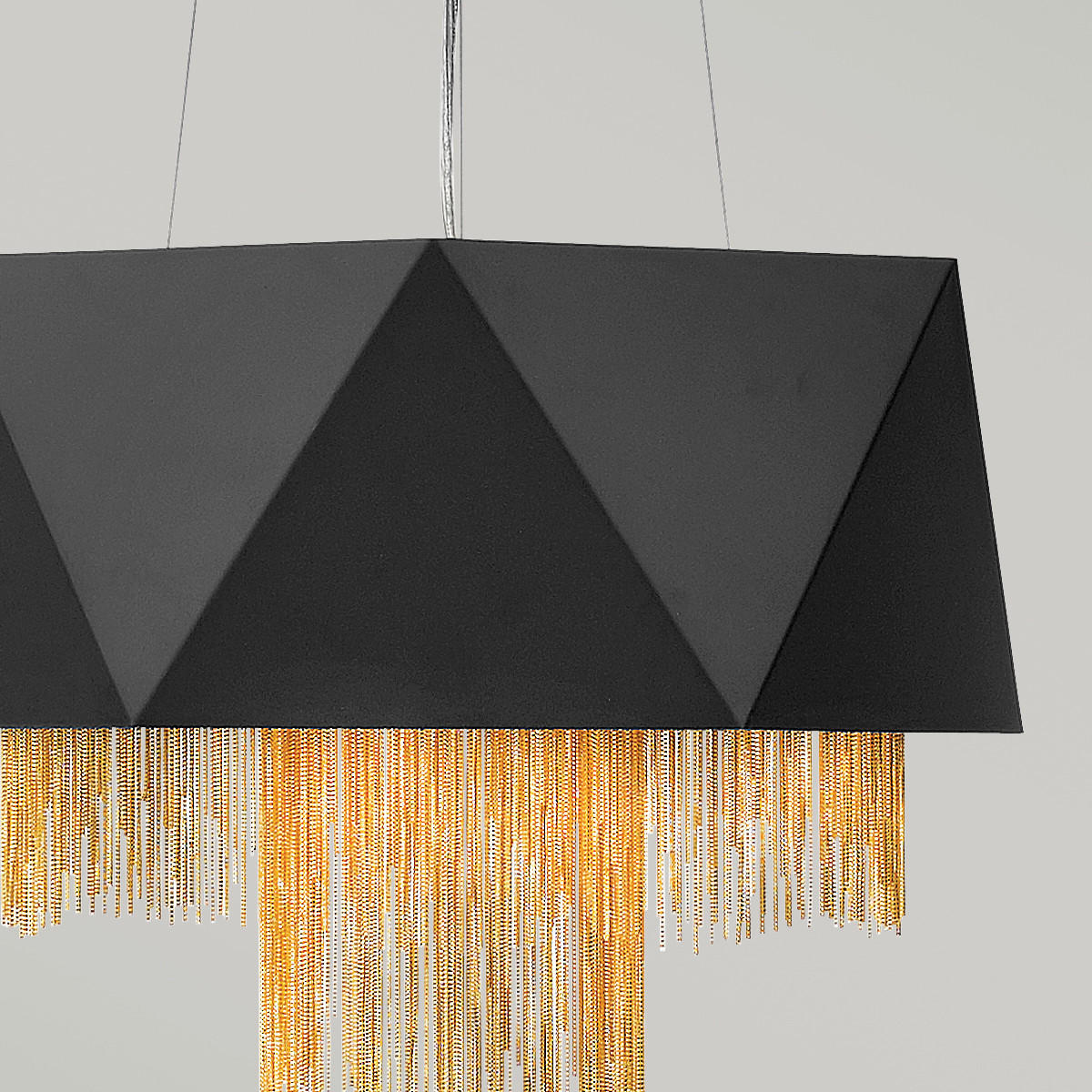 HÄNGELEUCHTE 45/47.4 cm    - Schwarz, Konventionell, Kunststoff/Textil (45/47.4cm) - Elstead Lighting