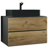 WASCHTISCHKOMBI 81 cm  - Honigeiche/Anthrazit, MODERN, Keramik/Holzwerkstoff (81cm) - MID.YOU