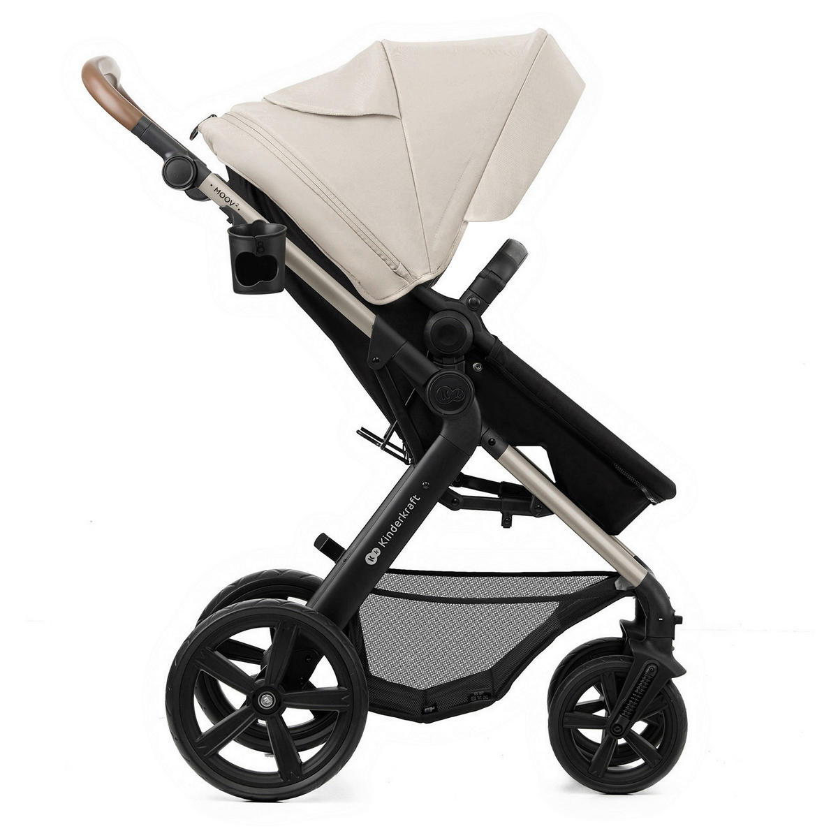 KINDERWAGENSET Moov 2 3in1 EVA WHEELS  - Schwarz/Grau, Basics, Textil/Metall (60/86,5/106cm) - Kinderkraft