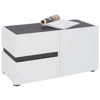 KLUPA ZA PREDSOBLJE  antracit, bijela  drvni materijal  - bijela/crna, Design, drvni materijal/plastika (80/42/38cm) - Voleo