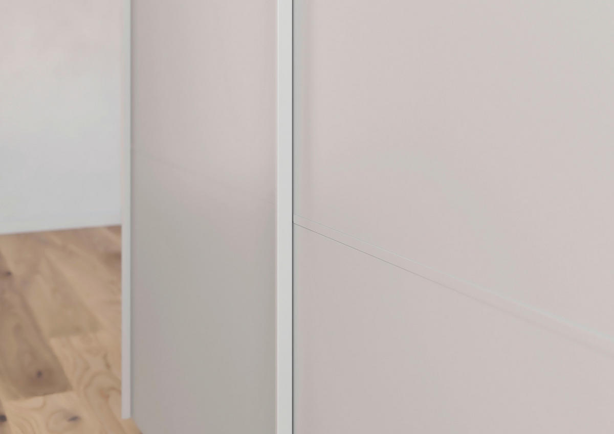 SCHWEBETÜRENSCHRANK 271/223/68 cm 3-türig Grau  - Grau, KONVENTIONELL, Glas/Holzwerkstoff (271/223/68cm) - Novel