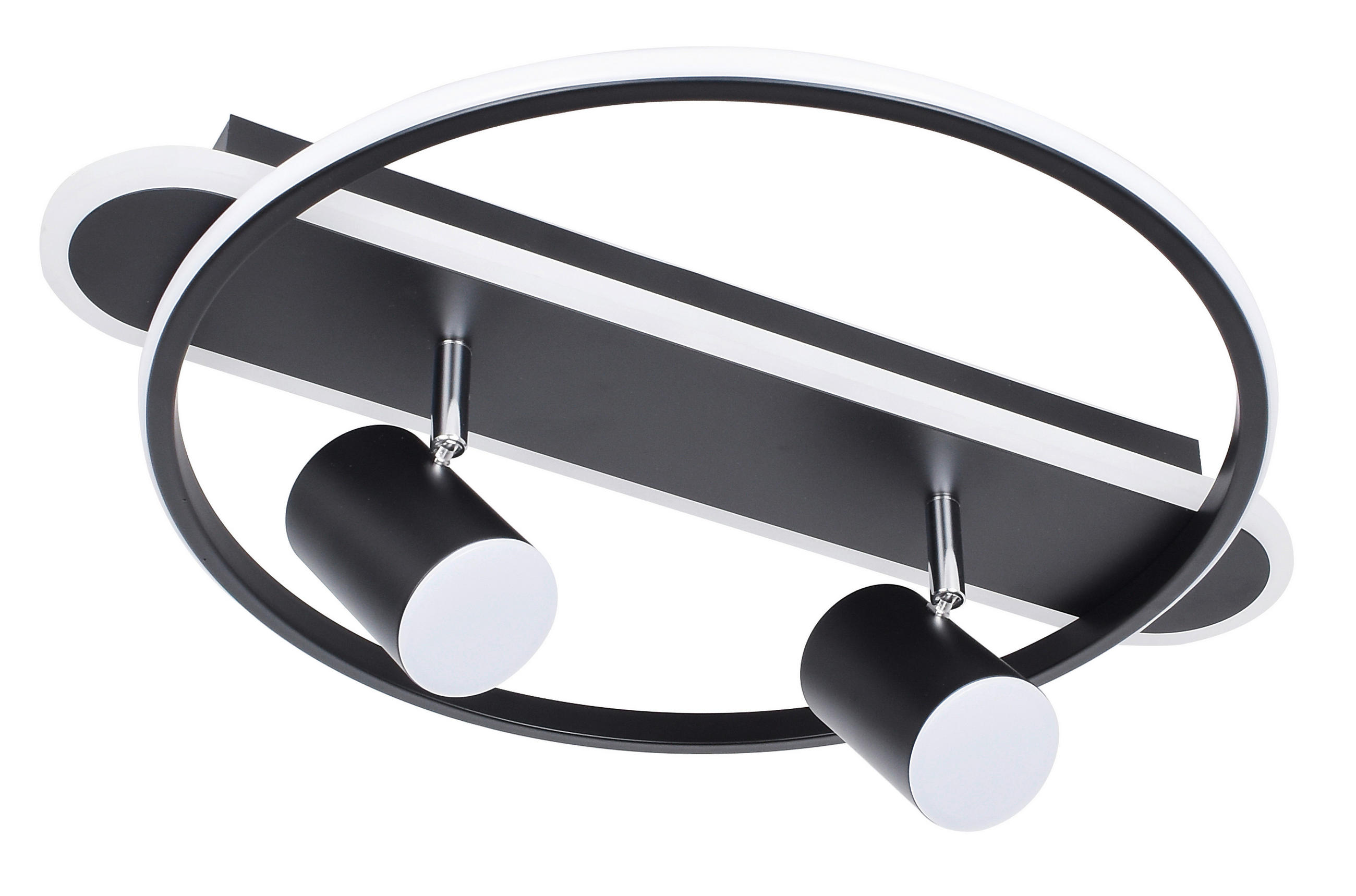 LED MENNYEZETI LÁMPA - fekete, Trend, műanyag/fém (40/50/17cm) - Novel