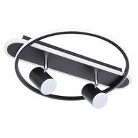 LED MENNYEZETI LÁMPA - fekete, Trend, műanyag/fém (40/50/17cm) - Novel