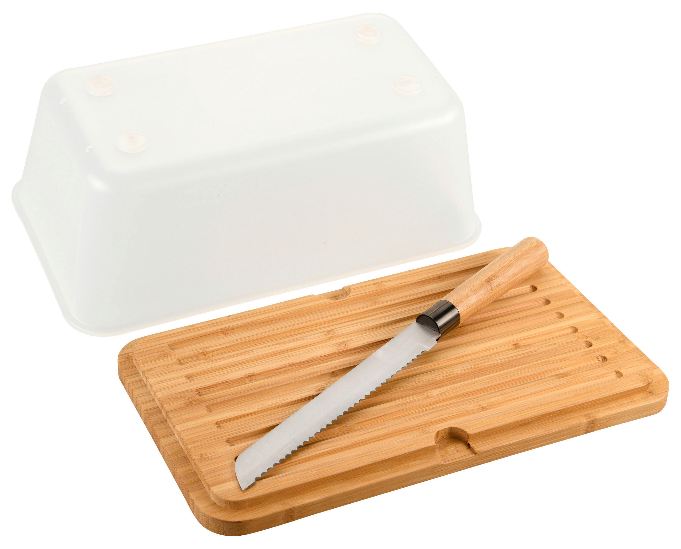 BROTBOX  - Hellbraun/Transparent, Basics, Holz/Kunststoff (34,8/20/15,5cm) - Kesper