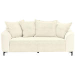 2,5-SITZER  in Cord, Velours Creme  - Creme/Schwarz, KONVENTIONELL, Textil/Metall (200/84/99cm) - Carryhome